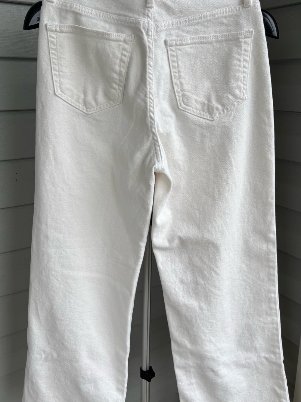 Just Black Denim Women’s 27 White Wide Leg Crop Jeans High Rise Made USA - Picture 5 of 6